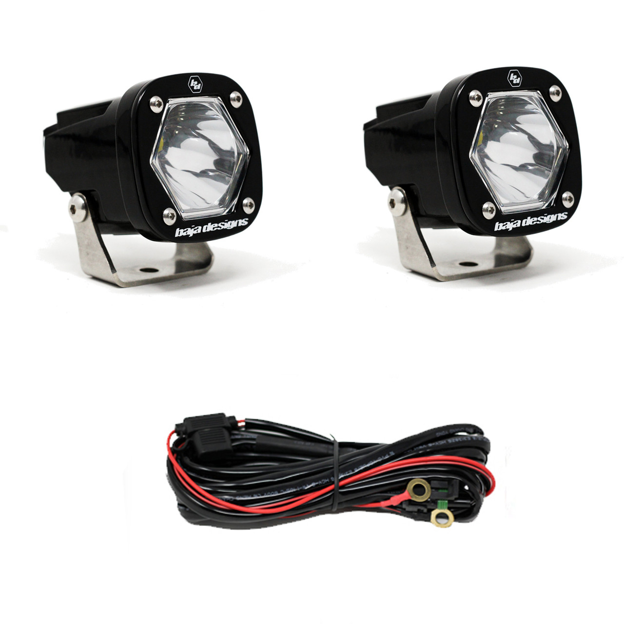 S1 Black LED Auxiliary Light Pod Pair - Universal - Baja Designs