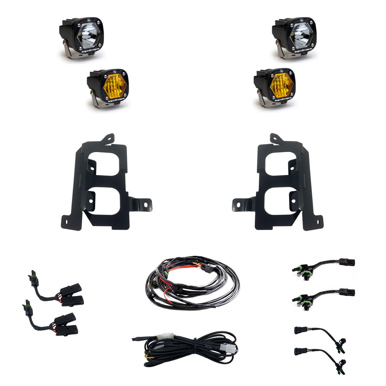 GMC S1 Dual Fog Pocket Light Kit - GMC 2019-22 Sierra 1500 - Baja